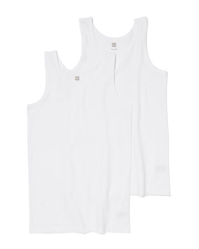 2er-Pack Kinder-Hemden, Basic, Baumwolle/Elasthan weiß 134/140 - 19280991 - HEMA