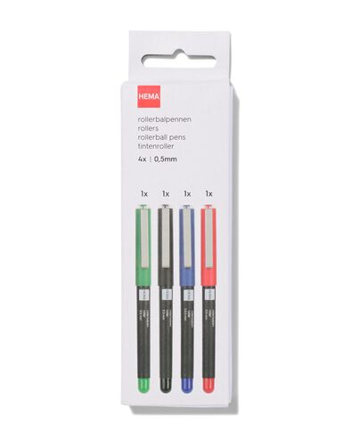 4 stylos roller 0,5mm - 14400430 - HEMA