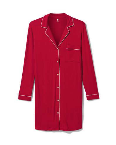 Damen-Nachthemd, Viskose rot L - 23460153 - HEMA