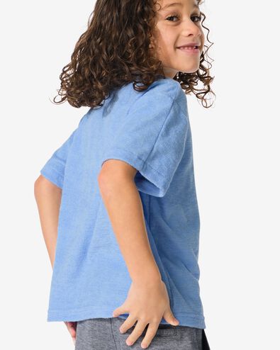 Kinder-T-Shirt, Frottee blau 158/164 - 30782673 - HEMA