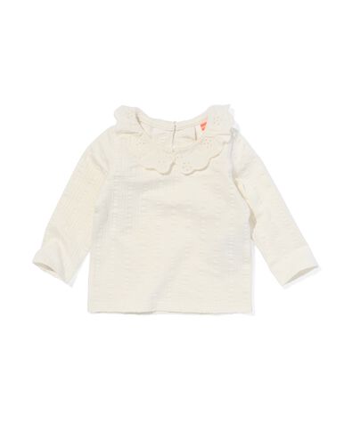 Newborn-Shirt, Ajourmuster eierschalenfarben 74 - 33481215 - HEMA