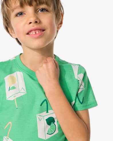 Kinder-T-Shirt, Getränke grün 98/104 - 30783962 - HEMA