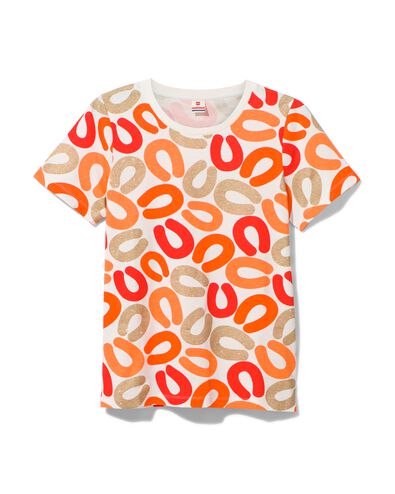 t-shirt femme avec saucisses fumées à paillettes orange - 1000031182 - HEMA