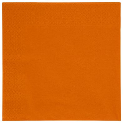 20er-Pack Servietten, 33 x 33 cm, Papier, orange - 25200163 - HEMA