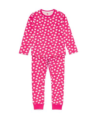 Kinder-Pyjama, Herzen knallrosa 134/140 - 23092786 - HEMA