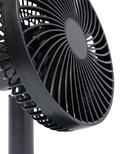 Tischventilator, kabellos, leise, schwarz, Ø 16 cm - 80200022 - HEMA