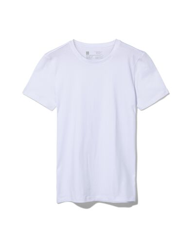 2 t-shirts homme regular fit col rond blanc S - 34277023 - HEMA