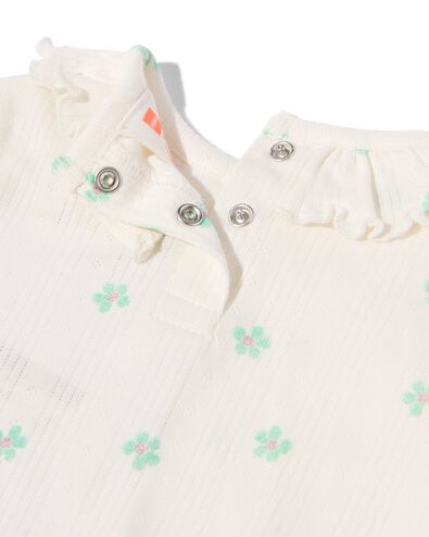 T-Shirt für Neugeborene mit Rippenstruktur und Rüschen eierschalenfarben eierschalenfarben - 33403720OFFWHITE - HEMA