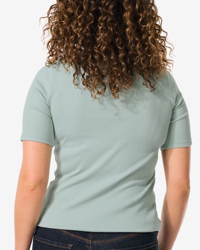 t-shirt femme Clara côtelé gris M - 36259352 - HEMA