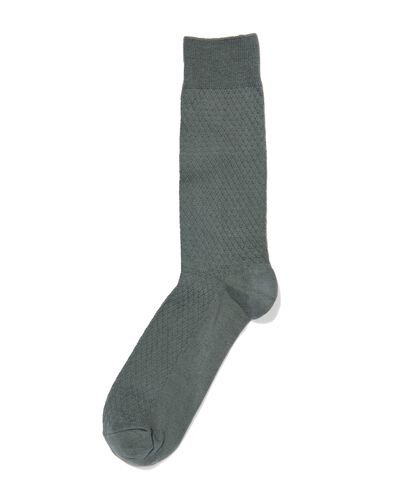 Herren-Socken, mit Baumwollanteil, Struktur dunkelgrün 43/46 - 4152642 - HEMA