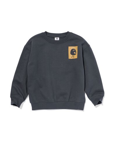 kinder sweater oversized grijs grijs - 30787403GREY - HEMA