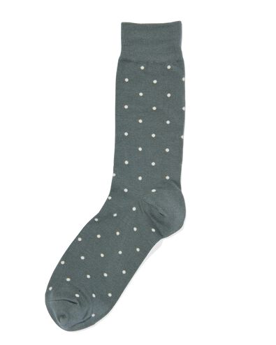Herren-Socken, mit Baumwollanteil, Punkte dunkelgrün 43/46 - 4152662 - HEMA