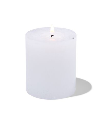 rustikale Kerze, 8 x 7 cm, weiß weiß 7 x 8 - 13500603 - HEMA