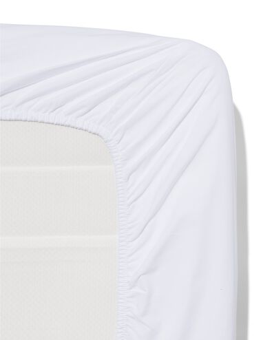 drap-housse - coton/lyocell - 160x200 - blanc - 5130016 - HEMA