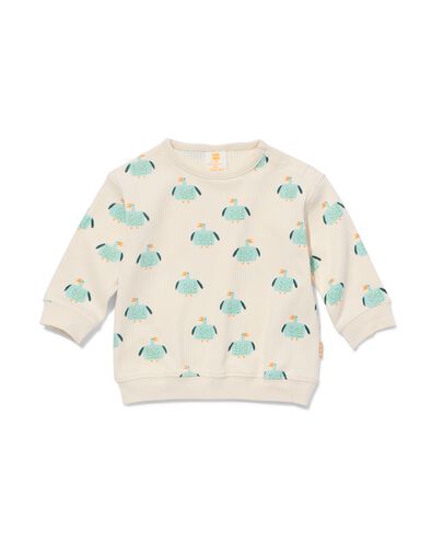 Pullover für Neugeborene, gerippt mit Gänsen eierschalenfarben eierschalenfarben - 33411120OFFWHITE - HEMA