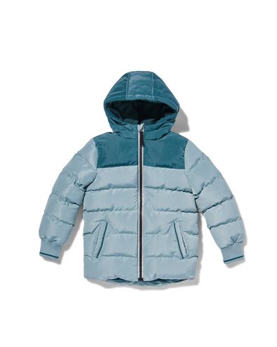 manteau enfant avec capuche bleu - HEMA