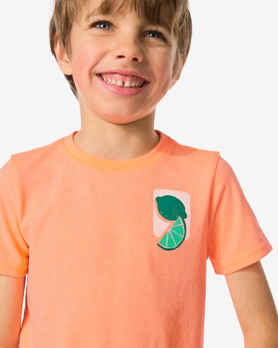 t-shirt enfant agrumes orange 146/152 - 30783973 - HEMA