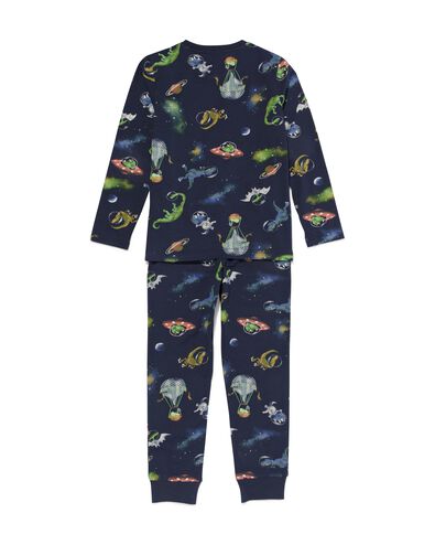 Kinder-Pyjama, Weltraum-Dinosaurier dunkelblau 122/128 - 23080583 - HEMA