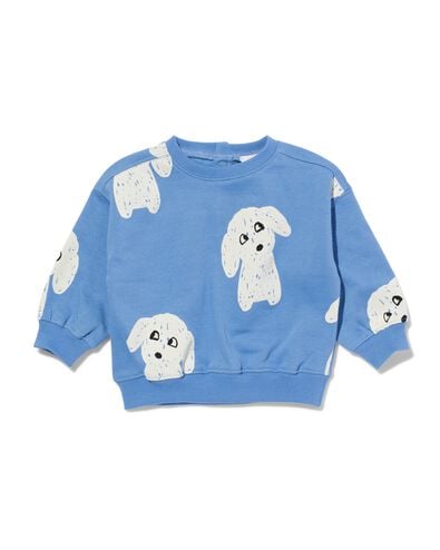 baby sweater honden felblauw felblauw - 33112470BRIGHTBLUE - HEMA