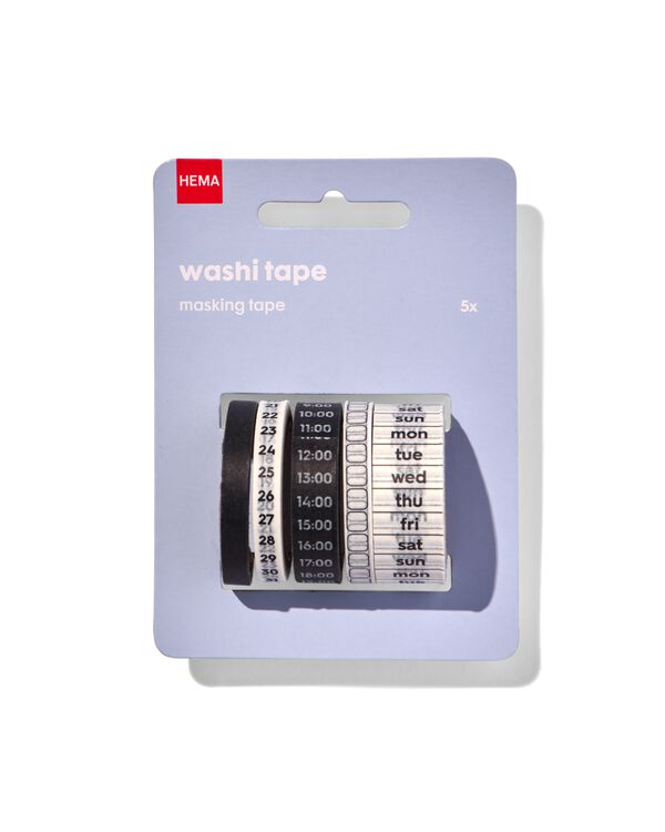 5er-Pack Washi Tape - 14170188 - HEMA