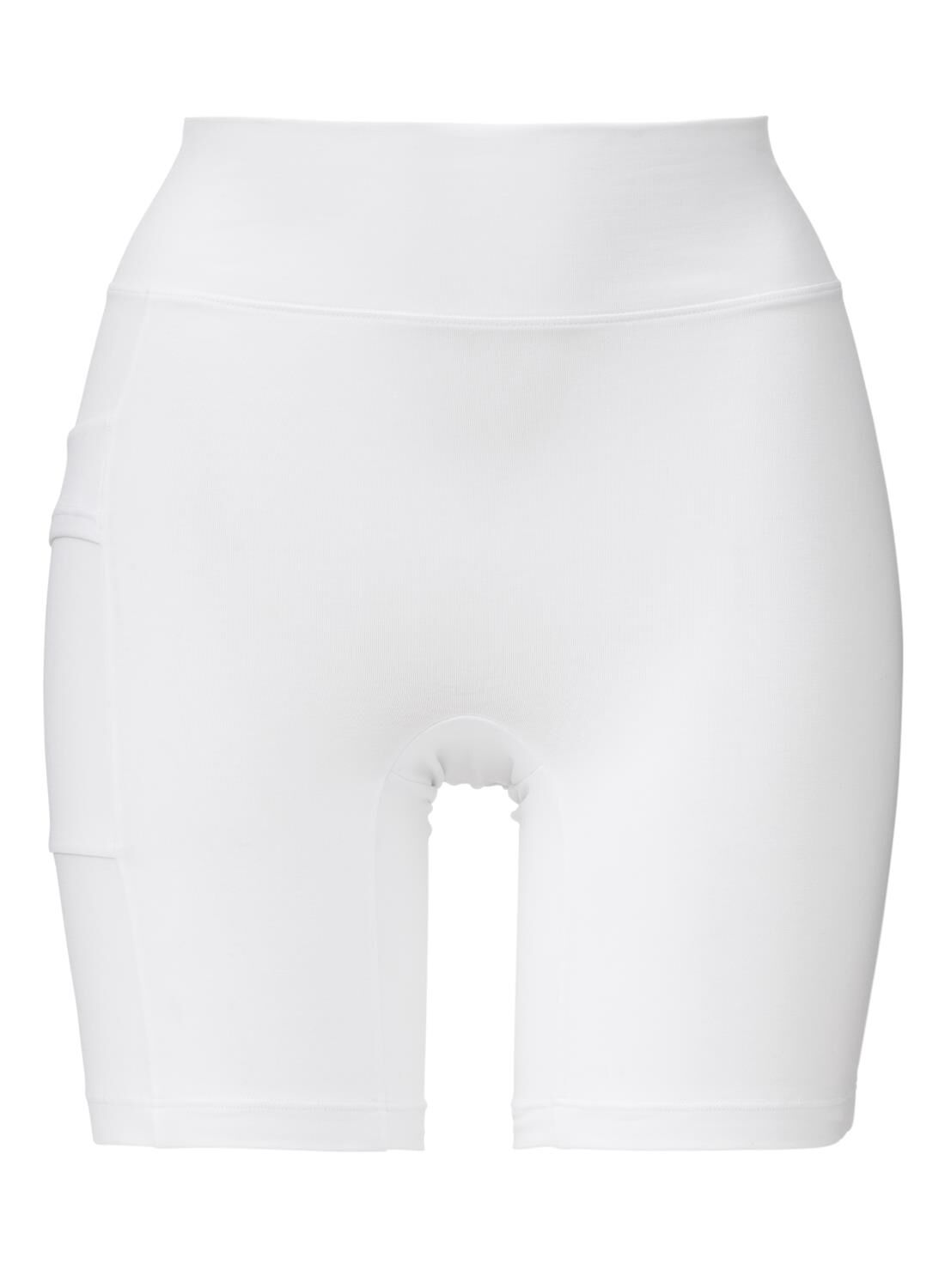 white cotton cycling shorts