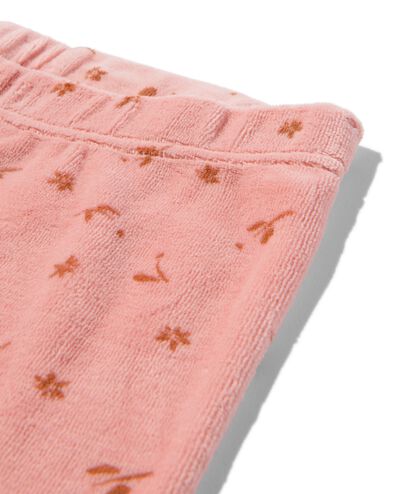 pyjama bébé velours fleurs vieux rose 98/104 - 33397723 - HEMA