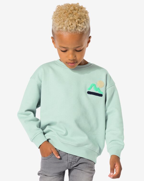 sweat enfant oversized graphique bleu bleu - 30787603BLUE - HEMA