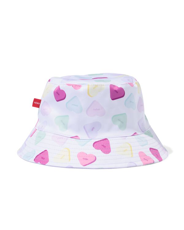 chapeau de soleil réversible bonbon en forme de coeur/lilas - 14511159 - HEMA