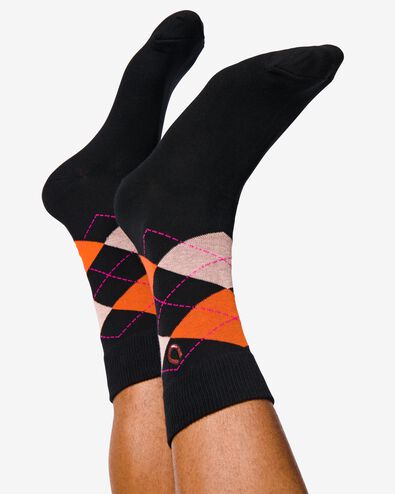 2er-Pack Herren-Socken, mit Baumwolle schwarz 39/42 - 4130776 - HEMA