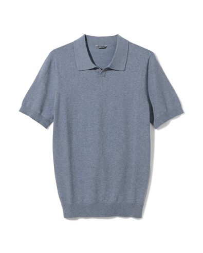 Herren-Poloshirt, gestrickt blau XXL - 2107184 - HEMA