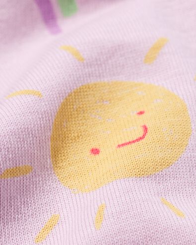 Kinder-Kurzpyjama, Baumwolle, Regenbogen, mit Puppen-Nachthemd lila 110/116 - 23061582 - HEMA