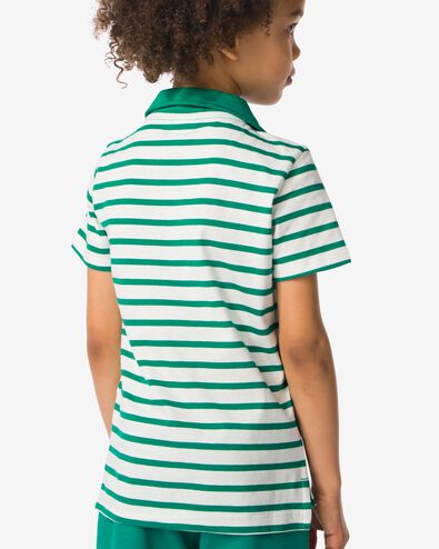 Kinder-Poloshirt, Streifen grün 110/116 - 30784271 - HEMA