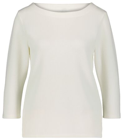 Damen-Shirt, Struktur eierschalenfarben XL - 36289660 - HEMA
