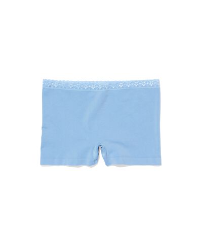 damesshortie naadloos met kant blauw XL - 19620179 - HEMA