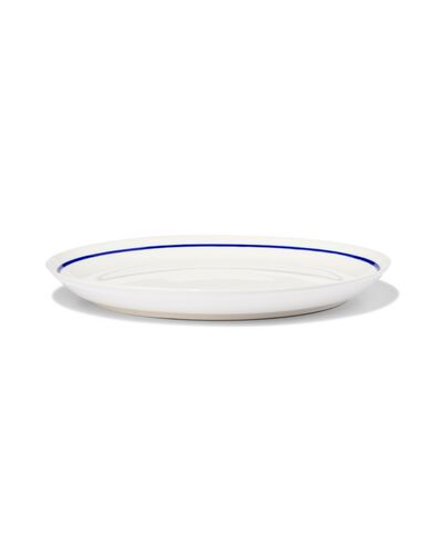 petite assiette Ø21cm - new bone blanc et bleu - vaisselle dépareillée - 9650006 - HEMA