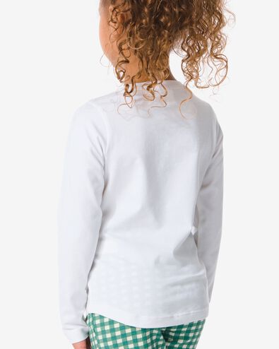 2 t-shirts enfant coton biologique blanc 122/128 - 30835663 - HEMA