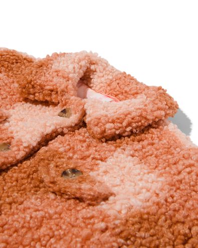 kinder overshirt teddy roze roze - 1000032072 - HEMA