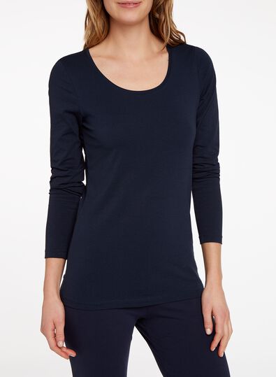t-shirt femme bleu foncé XL - 36398164 - HEMA