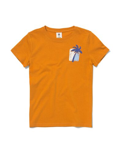 t-shirt enfant palmier marron 122/128 - 30785170 - HEMA