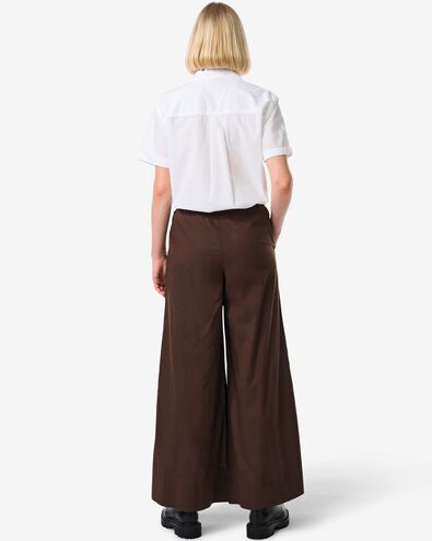 pantalon femme Ilva wide leg marron XL - 36288974 - HEMA