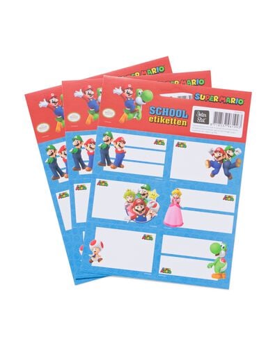18 étiquettes 5x8 Super Mario - 14900563 - HEMA