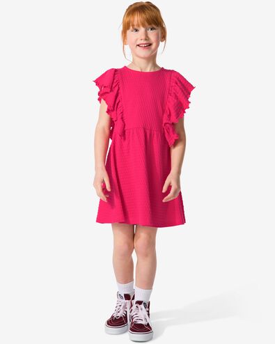 robe enfant à volants rose 134/140 - 30864374 - HEMA