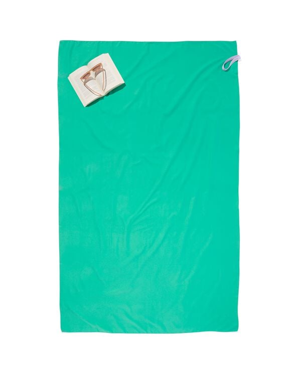 handdoek microvezel groen 175x110 - 5290122 - HEMA