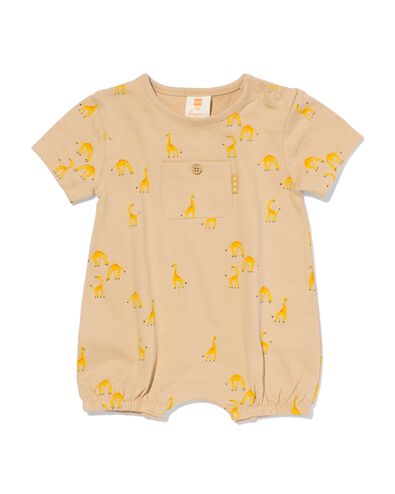 Newborn-Strampler, Giraffen sandfarben 74 - 33492715 - HEMA