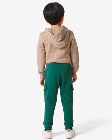 pantalon sweat cargo enfant vert 98/104 - 30777254 - HEMA