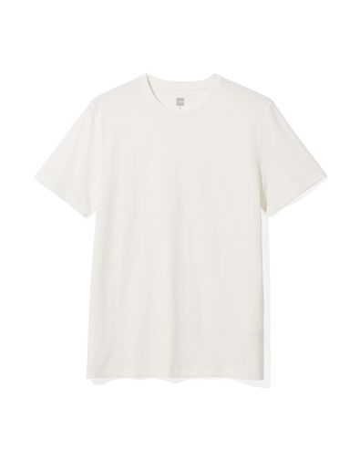 heren t-shirt slub cremefarben XL - 2100018 - HEMA