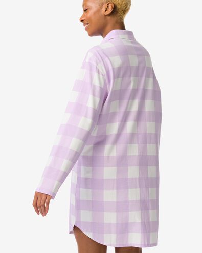Damen-Nachthemd, Baumwolle lila XL - 23490106 - HEMA