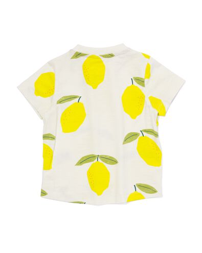 baby t-shirt citroenen gebroken wit 86 - 33103455 - HEMA