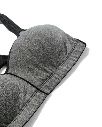 soutien-gorge de sport préformé support moyen gris chiné 80C - 21730057 - HEMA