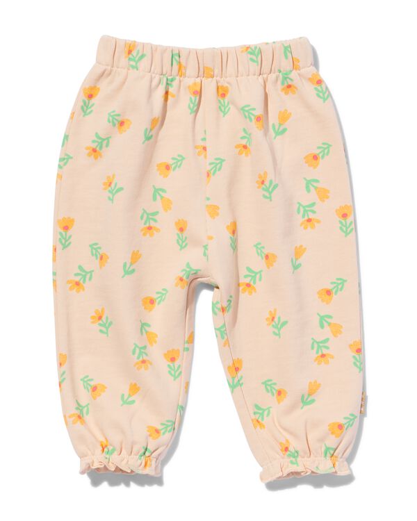 Baby-Baumwollhose mit Blumenmuster pfirsich pfirsich - 33403020PEACH - HEMA